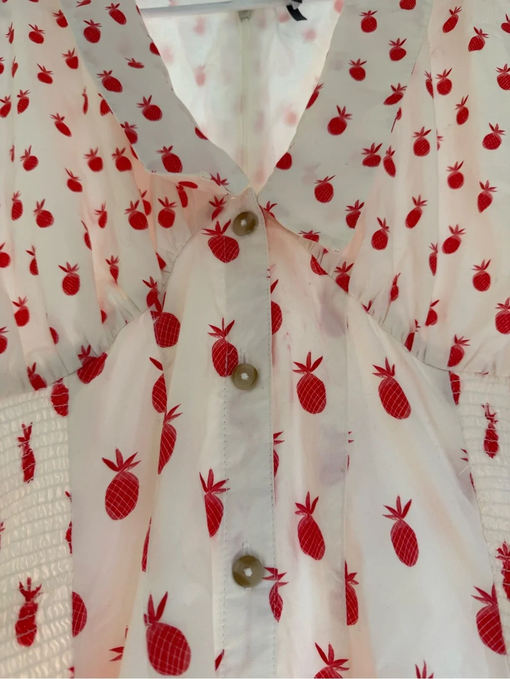 Anthropologie Short-Sleeve V-Neck Pleated Midi Dress - Picture 5 of 6
